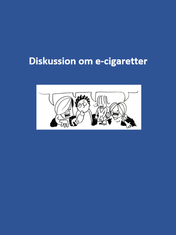 Diskussion om e-cigaretter pärmbild.