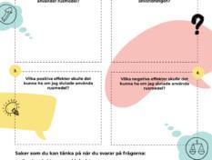 Tänk över din användning av rusmedel: stödfrågor material