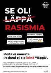 Juliste rasisminvastaiseen työhön